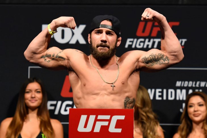 UFCファイトナイト・ロングアイランド:公式計量セレモニーに登場したジミー・リベラ 【ニューヨーク州・アメリカ/2017年7月21日(Photo by Josh Hedges/Zuffa LLC/Zuffa LLC via Getty Images)】