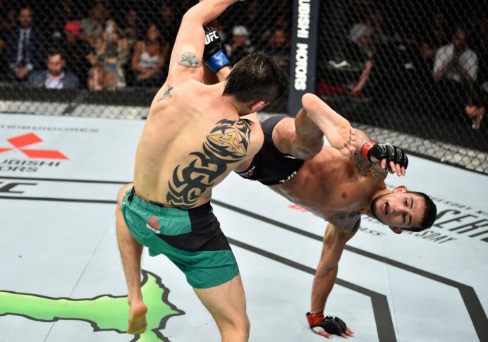 UFCファイトナイト・メキシコシティ:セルジオ・ペティス vs. ブランドン・モレノ【メキシコ・メキシコシティ/2017年8月5日(Photo by Jeff Bottari/Zuffa LLC/Zuffa LLC via Getty Images)】