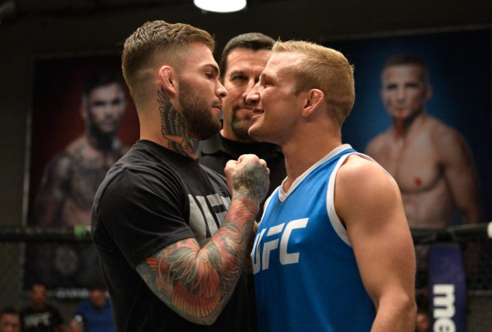 TUFリデンプション:コーチ役のコーディ・ガーブラントとT.J.ディラショー【Photo by Brandon Magnus/Zuffa LLC/Zuffa LLC via Getty Images】