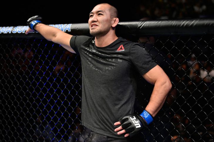 UFCファイトナイト・ジャパン:オヴィンス・サン・プルー vs. 岡見勇信【日本・埼玉/2017年9月23日(Photo by Jeff Bottari/Zuffa LLC/Zuffa LLC via Getty Images)】