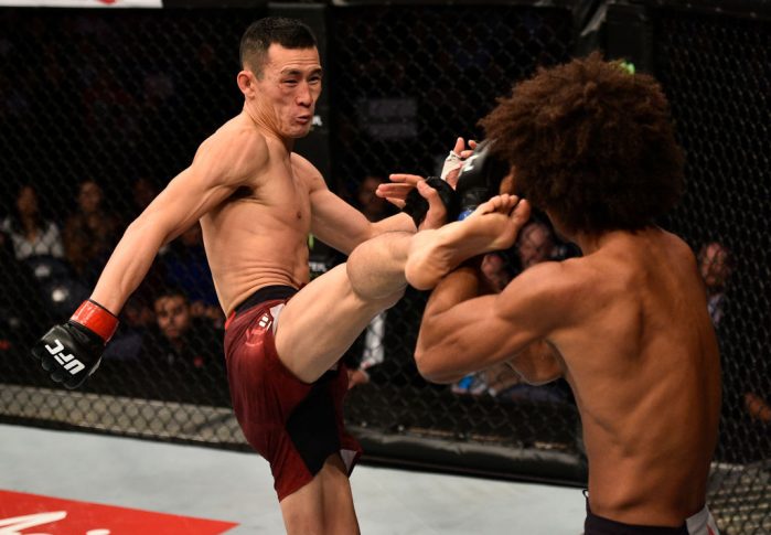 UFCファイトナイト上海:ワン・グワン vs. アレックス・カサレス【中国・上海/2017年11月25日(Photo by Brandon Magnus/Zuffa LLC via Getty Images)】