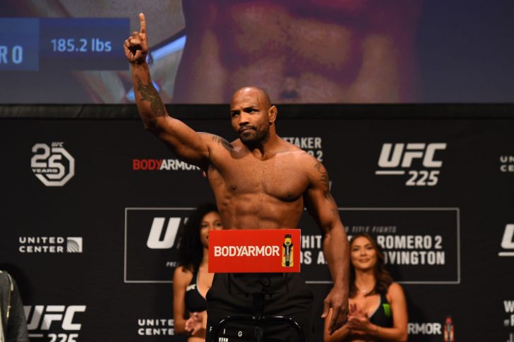 UFC 225:公式計量セレモニーに登場したヨエル・ロメロ【アメリカ・イリノイ州シカゴ/2018年6月8日(Photo by Josh Hedges/Zuffa LLC/Zuffa LLC via Getty Images)】