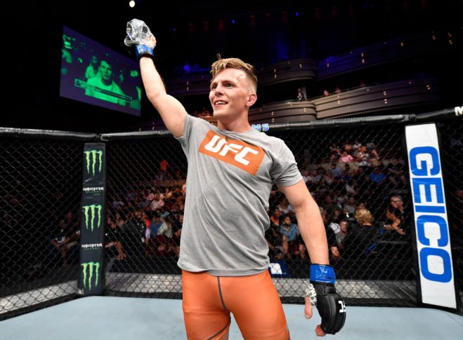 TUFシーズン27フィナーレ:ジェイ・クッチニエッロ vs. ブラッド・カトーナ【アメリカ・ネバダ州ラスベガス/2018年7月6日(Photo by Jeff Bottari/Zuffa LLC/Zuffa LLC via Getty Images)】