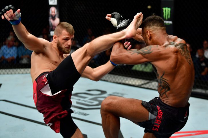 UFCファイトナイト・ハンブルク:ダニー・ロバーツ vs. ダビッド・ザワダ【ドイツ・ハンブルク/2018年7月22日(Photo by Jeff Bottari/Zuffa LLC/Zuffa LLC via Getty Images)】