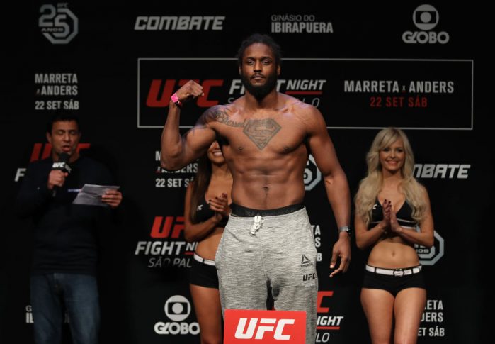 UFCファイトナイト・サンパウロ:公式計量セレモニーに登場したライアン・スパン【ブラジル・サンパウロ/2018年9月21日(Photo by Buda Mendes/Zuffa LLC/Zuffa LLC via Getty Images)】