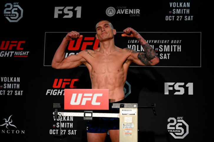 UFCファイトナイト・モンクトン:公式計量に登場したドン・マッジ【カナダ・ニューブランズウィック州モンクトン/2018年10月26日(Photo by Jeff Bottari/Zuffa LLC/Zuffa LLC via Getty Images)】