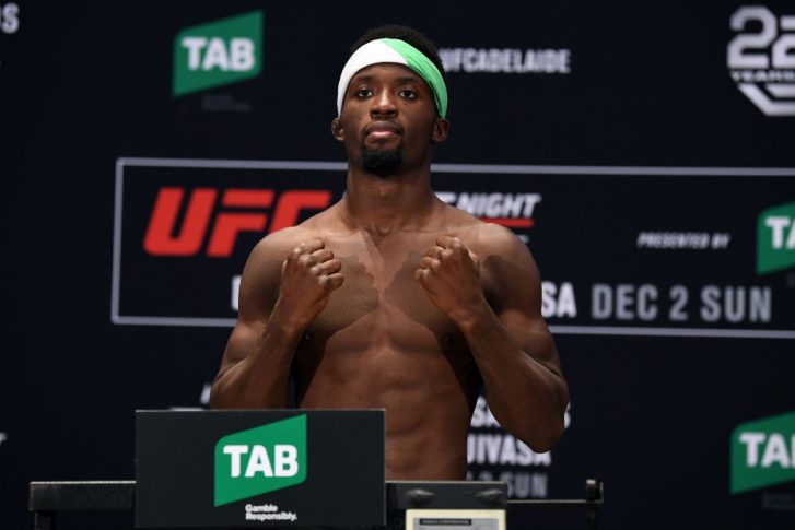 UFCファイトナイト・アデレード:公式計量に登場したソディック・ユサフ【オーストラリア・アデレード/2018年11月30日(Photo by Jeff Bottari/Zuffa LLC/Zuffa LLC via Getty Images)】
