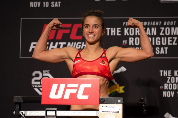 UFCファイトナイト・デンバー:公式計量に登場したメイシー・バーバー【アメリカ・コロラド州デンバー/2018年11月9日(Photo by Chris Unger/Zuffa LLC/Zuffa LLC via Getty Images)】