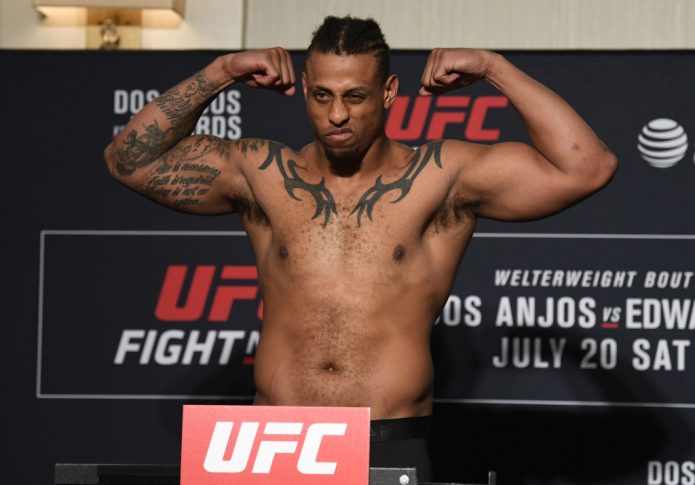 UFCファイトナイト・サンアントニオ:公式計量に登場したグレッグ・ハーディ【アメリカ・テキサス州サンアントニオ/2019年7月19日(Photo by Josh Hedges/Zuffa LLC/Zuffa LLC via Getty Images)】