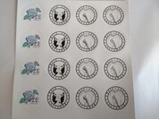 自創作のグッズ（シール）を作りました