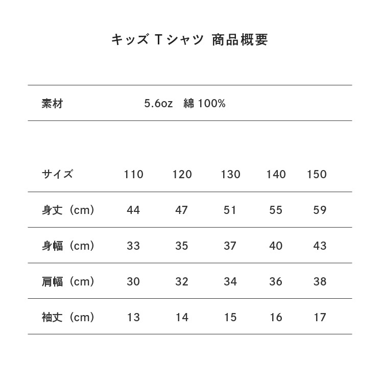 サイズ目安表