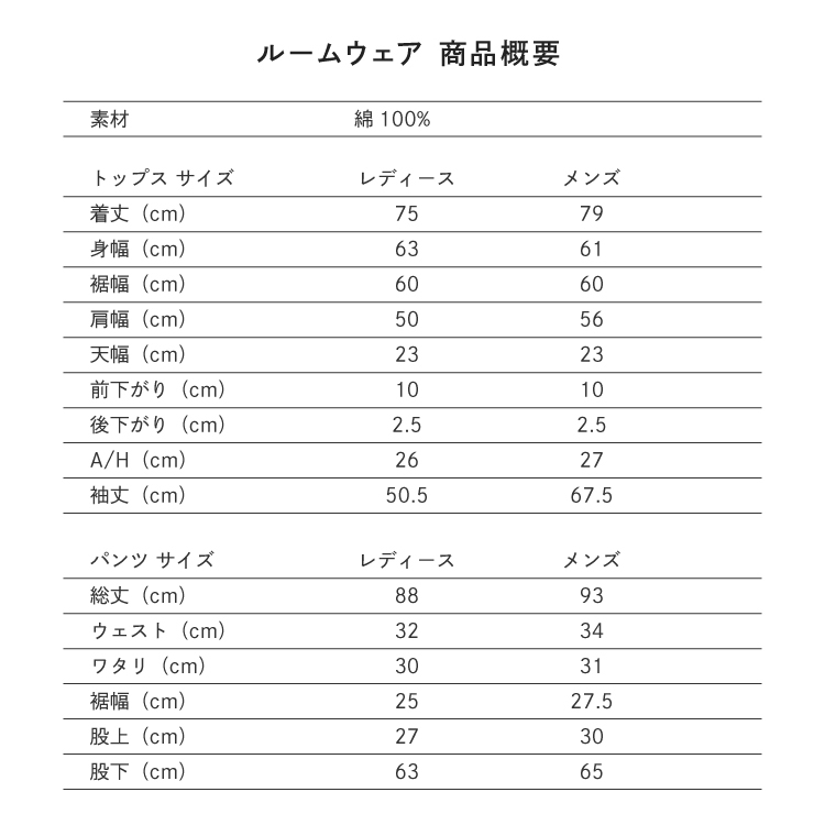 サイズ目安表