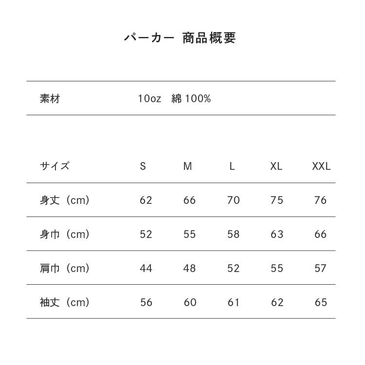 サイズ目安表