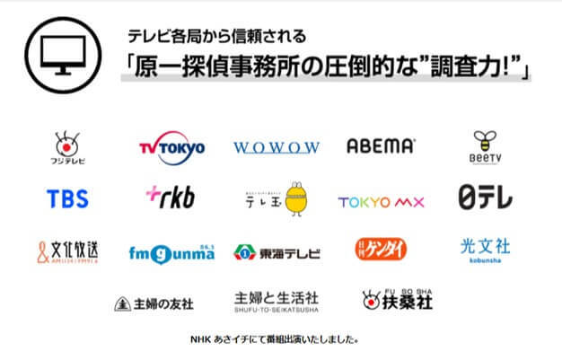 原一探偵のメディア出演情報