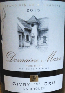 Dom. Masse Givry Clos de la Brûlée Rouge(ドメーヌ･マッス ジヴリ クロ･ド･ラ･ブリュレ ルージュ)