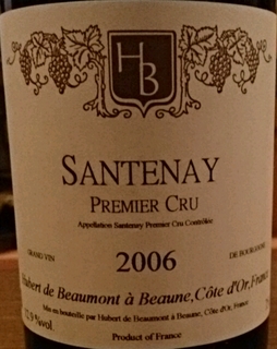 Hubert de Beaumont Santenay 1er Cru