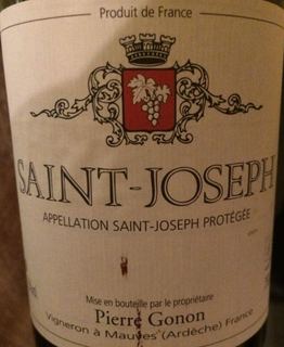 Pierre Gonon Saint Joseph Rouge