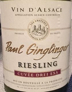 Paul Ginglinger Cuvée Drei Exa Riealing(ポール・ジャングランジェ キュヴェ・ドレイ・エクサ リースリング)