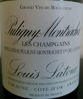 Louis Latour Puligny Montrachet Les Champgains 1er Cru(ルイ・ラトゥール ピュリニー・モンラッシェ レ・シャンガン プルミエ・クリュ)