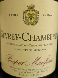 Prosper Maufoux Gevrey Chambertin(プロスペル・モーフー ジュヴレ・シャンベルタン)