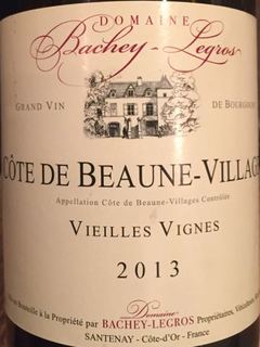 Dom. Bachey Legros Côte de Beaune Villages Vieilles Vignes
