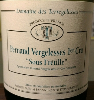 Dom. des Terregelesses Pernand Vergelesses 1er Cru Sous Frétille