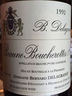 Dom. Bernard Delagrange Beaune Boucherottes 1er Cru(ドメーヌ・ベルナール・ドラグランジュ ボーヌ ブシュロット プルミエ・クリュ)