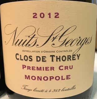 Dom. de la Vougeraie Nuits St Georges 1er Cru Clos de Thorey Monopole