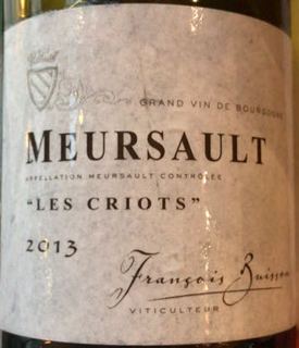 François Buisson Meursault Les Criots