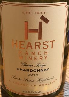 Hearst Ranch Winery Chardonnay Glacier Ridge Santa Lucia Highlands