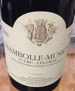 Vincent Jeanniard Chambolle Musigny 1er Cru Les Cras