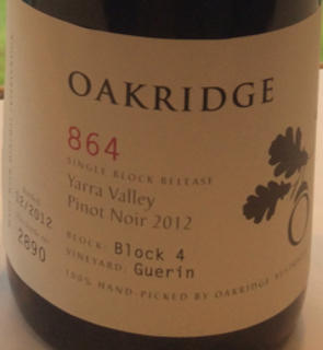 Oakridge 864 Pinot Noir Block 4 Guerin(オークリッジ ピノ・ノワール)