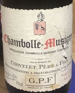 Grivelet Père & Fils Chambolle Musigny(グリヴレ・ペール・エ・フィス シャンボール・ミュジニー)