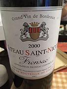 Ch. Saint Nicolas Fronsac(2000)