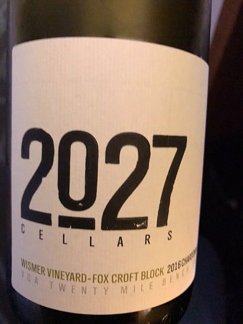 2027 Cellars Wismer Vineyard Fox Croft Block Chardonnay