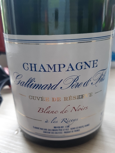 Gallimard Père & Fils Cuvée de Réserve Brut Blanc de Noir(ガリマール キュヴェ・ド・レゼルヴ)