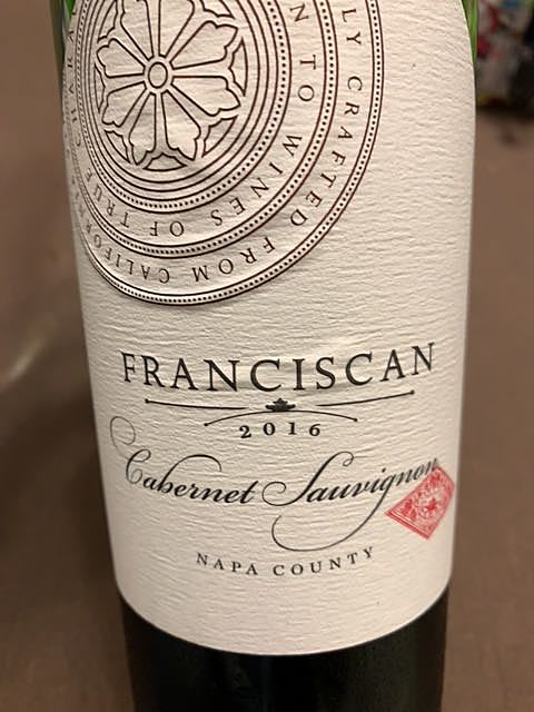 Franciscan Cabernet Sauvignon 2016 Napa County(フランシスカン カベルネ・ソーヴィニヨン ナパ・カウンティ)