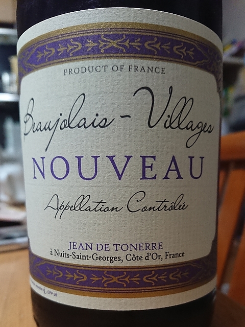 Jean de Tonerre Beaujolais Villages Nouveau Selection Marie Louis Parisot(ジャン・ドゥ・トネル ボージョレ・ヴィラージュ ヌーヴォー セレクション マリー・ルイズ・パリゾ)