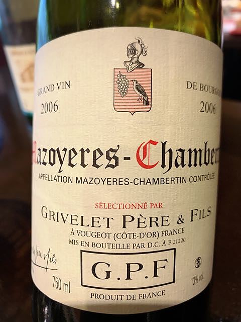 Grivelet Père & Fils Mazoyères Chambertin