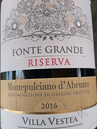 Villa Vestea Fonte Grande Montepulciano d'Abruzzo Riserva(2016)