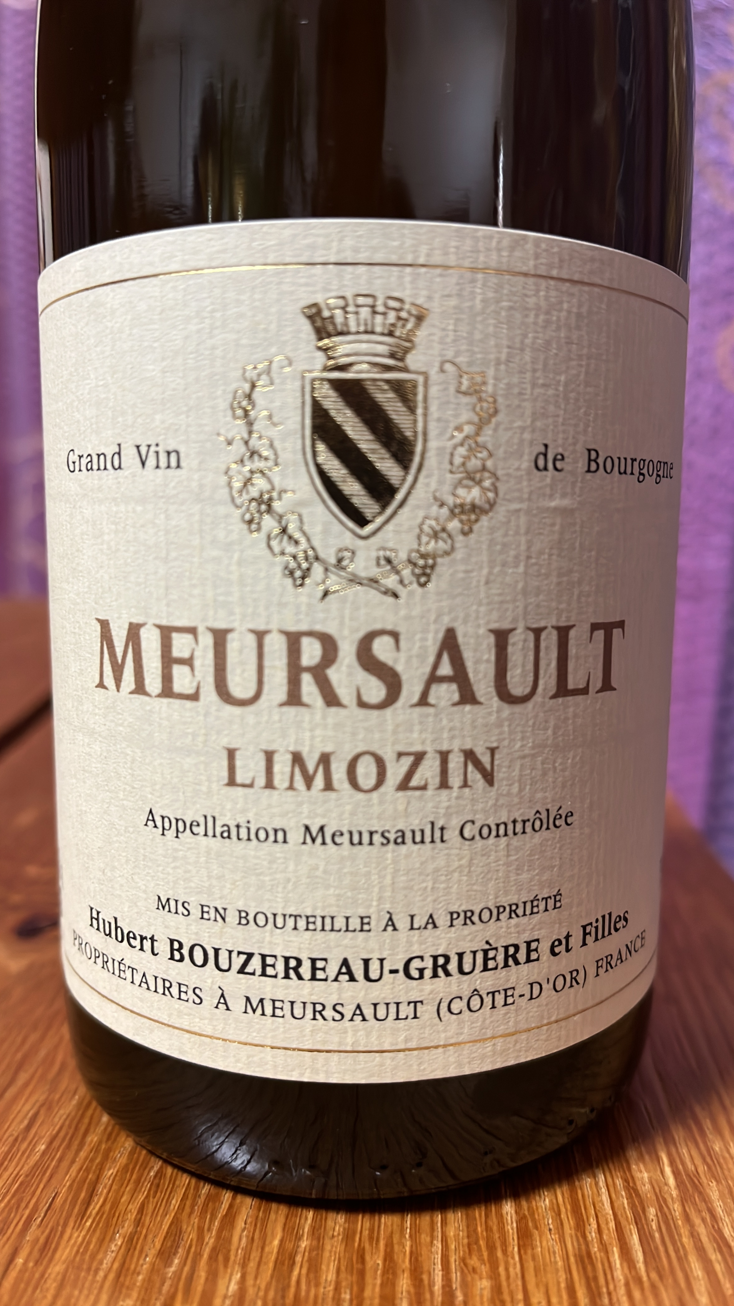 Hubert Bouzereau Gruère et Filles Meursault | Vinica 無料の