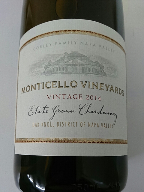 Monticello Vineyards Estate Grown Chardonnay(モンティチェロ・ヴィンヤーズ エステート・グロウン シャルドネ)