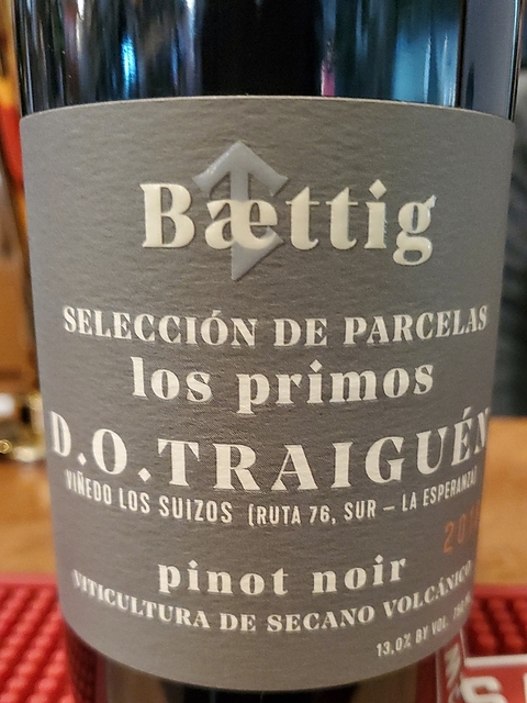 Baettig Selección de Parcelas Los Primos Pinot Noir(ベティッグ セレクシオン・デ・パルセラ ロス・プリモス ピノ・ノワール)