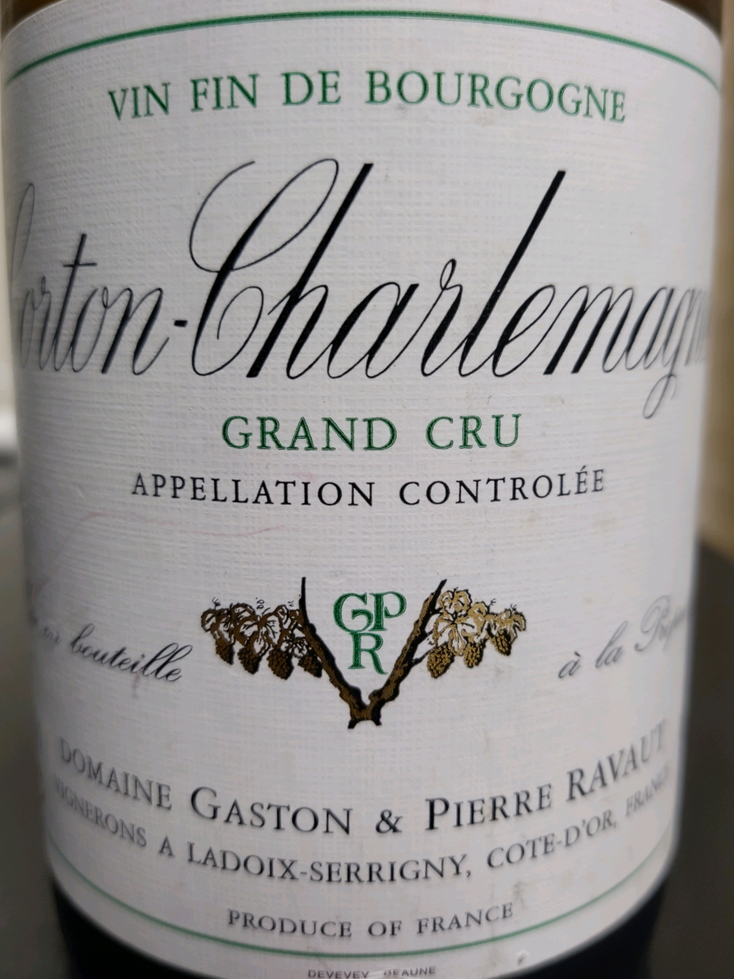 Dom. Gaston & Pierre Ravaut Corton Charlemagne | Vinica 無料