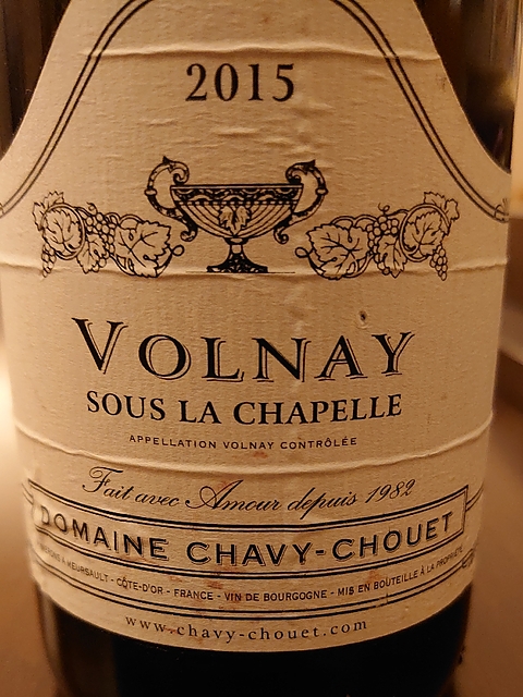 Dom. Chavy Chouet Volnay Sous La Chapelle