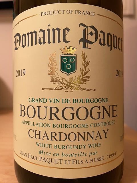 Dom. Paquet Bourgogne Chardonnay(ドメーヌ・パケ ブルゴーニュ シャルドネ)