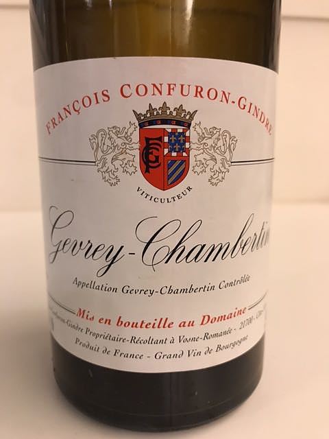 Dom. François Confuron Gindre Gevrey Chambertin(ドメーヌ・フランソワ・コンフュロン・ジャンドル ジュヴレ・シャンベルタン)