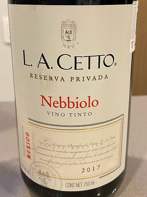 L. A. Cetto Nebbiolo Reserva Privada(ラ・セット ネッビオーロ レゼルヴァ・プリヴァーダ)