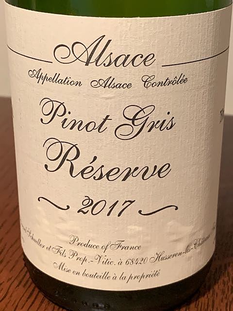 Gérard Schueller Pinot Gris Réserve(ジェラール・シュレール ピノ・グリ レゼルヴ)
