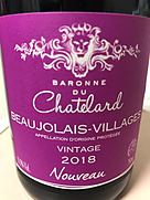 Baronne du Chatelard Beaujolais Villages Nouveau(2018)